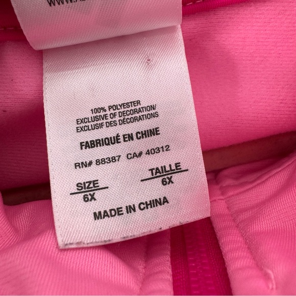 Adidas sweater zip up ruffle frilly bottom neon pink track jacket striped - Picture 4 of 6